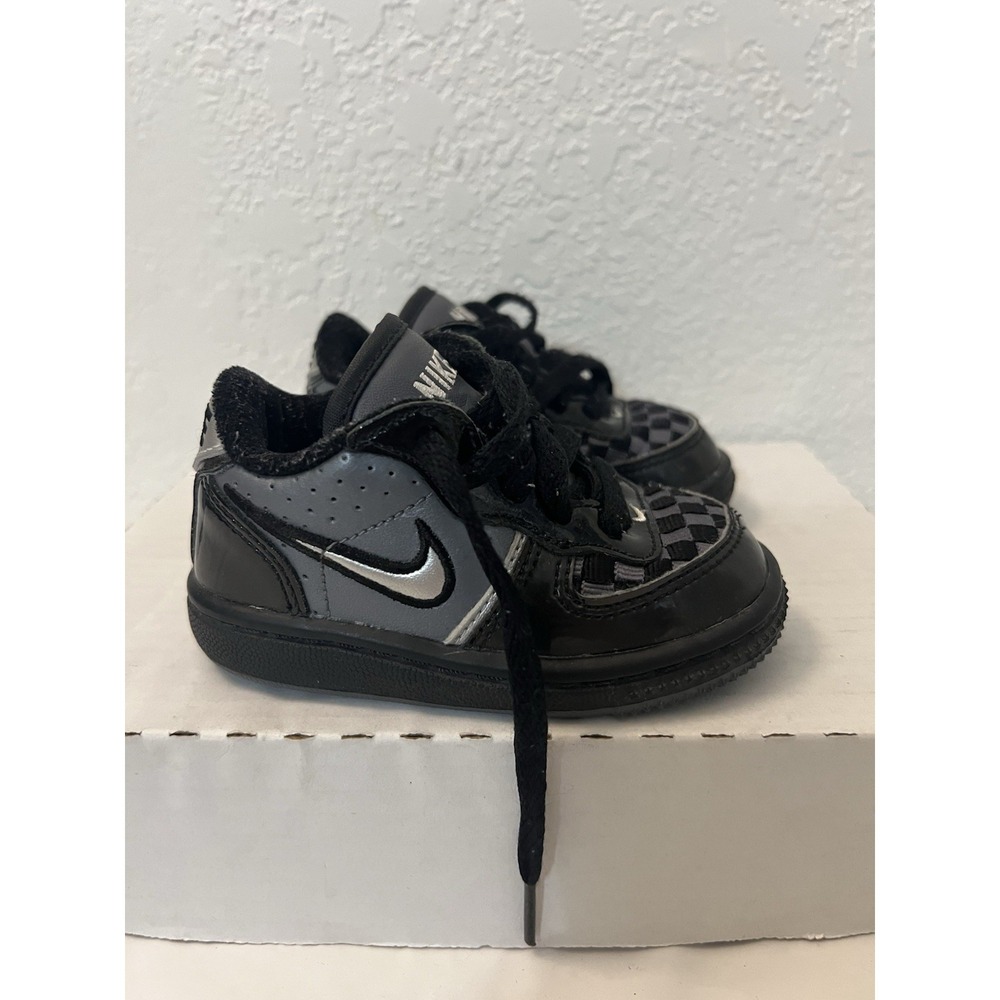 Nike Air Zoom Infiltrator Black Gray Toddler Child 5C Checkered 312818-002 2008